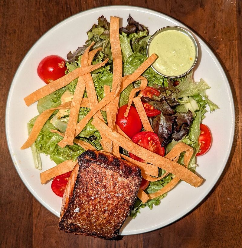 Salmon Salad With Greens & Cherry Tomatoes