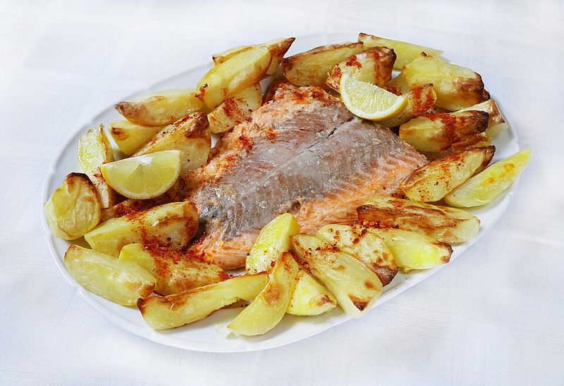 Grilled Salmon Mediterranean Style