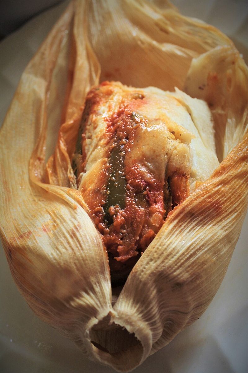 Tamal De Rajas Con Queso