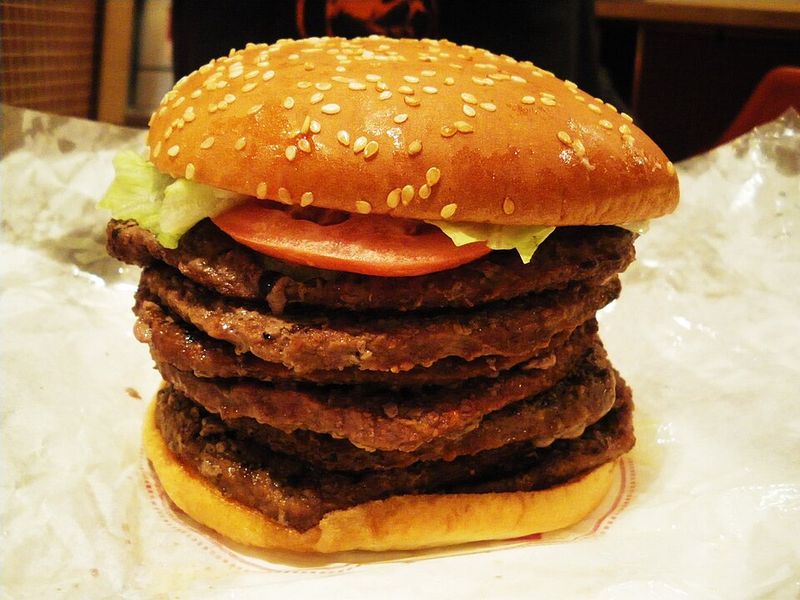 Japan's Windows 7 Whopper Stacked Seven Beef Patties In One Sandwich
