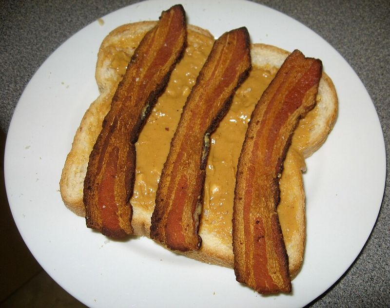 Peanut Butter and Bacon Sandwiches