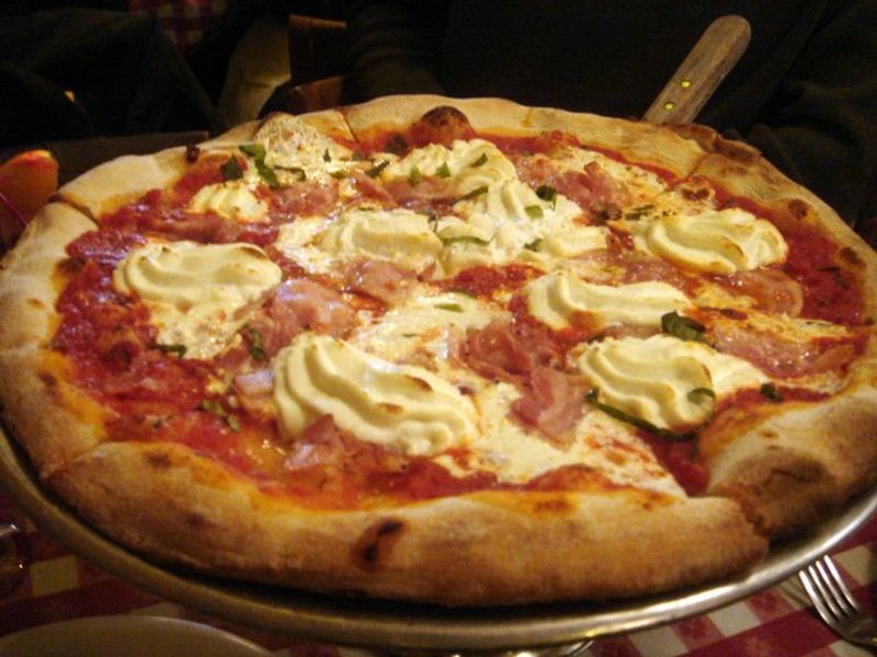 Mushroom And Ricotta Thin Crust Pizza