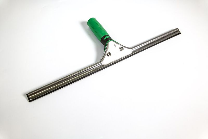 Washing Windows With A Squeegee