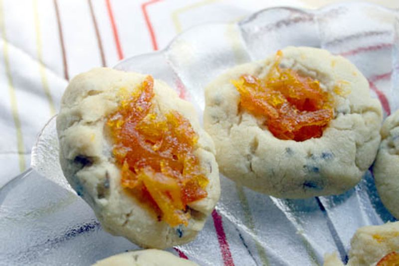 Orange Marmalade Thumbprint Cookies