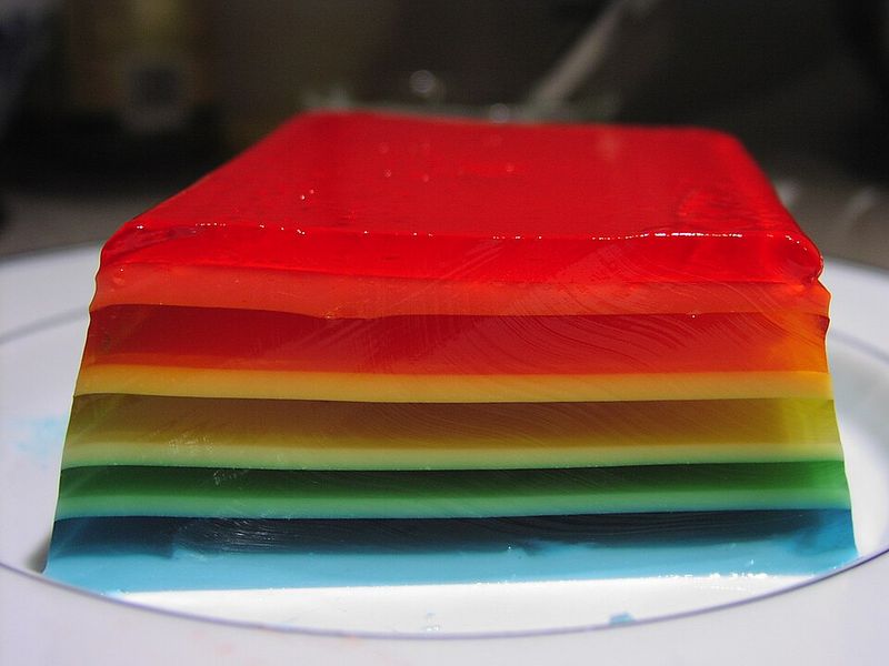 Rainbow Layered Jello