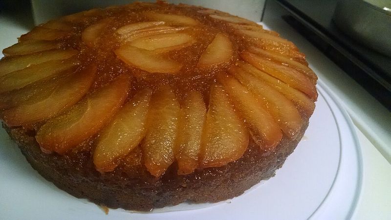 Spiced Pear Upside-Down Cake (A Partridge in a Pear Tree)