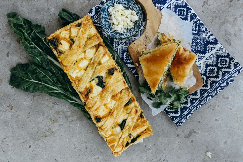 Spinach and Feta Stuffed Puff Pastries