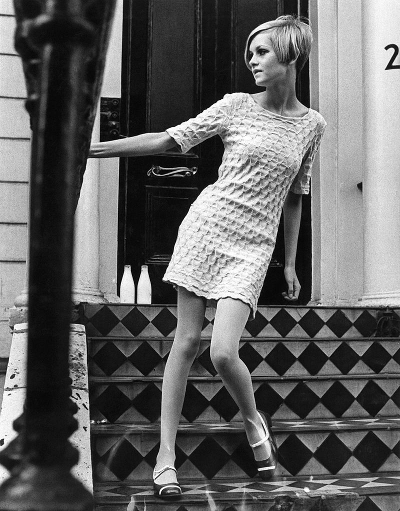 Twiggy Outside Her North London Home, 1966