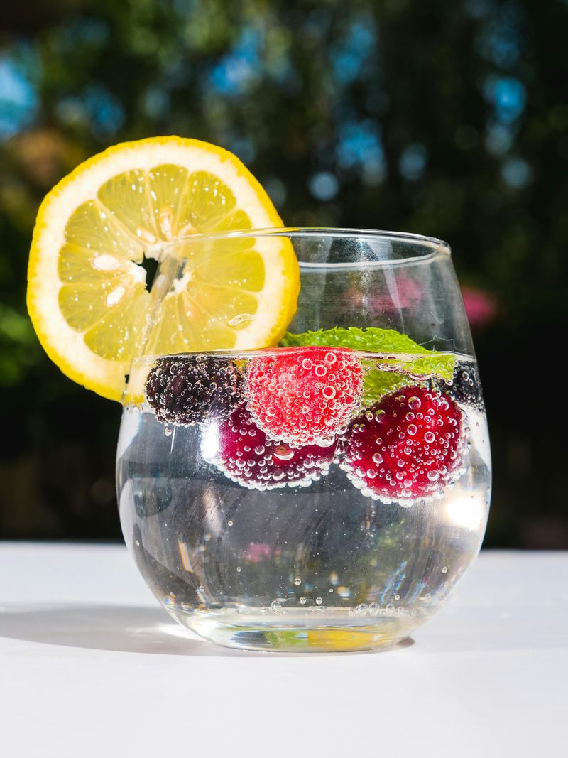 Soda → Sparkling Water With Fresh Fruit