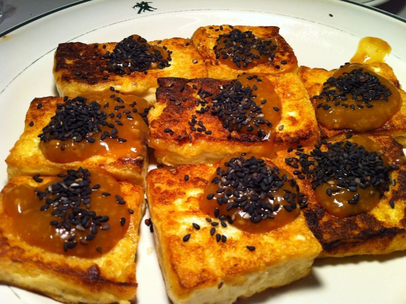 Miso-Glazed Tofu Steaks With Sesame