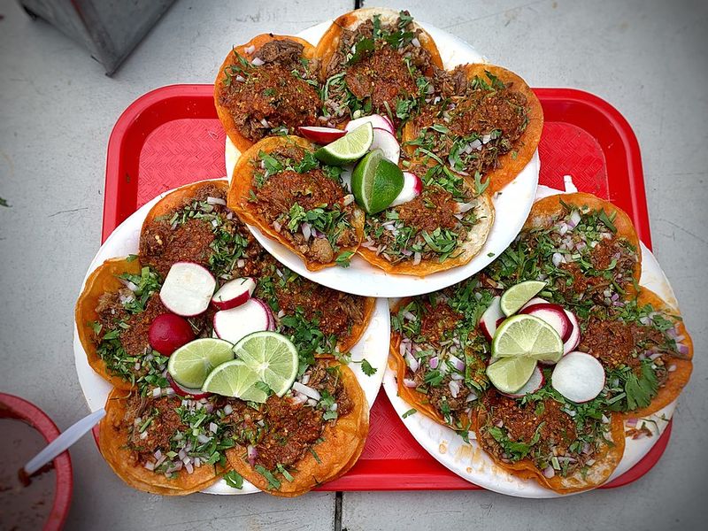 Birria Tacos With Consomé And Onion-Cilantro Topping