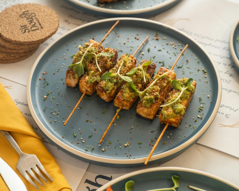 Peanut Satay Tofu Skewers