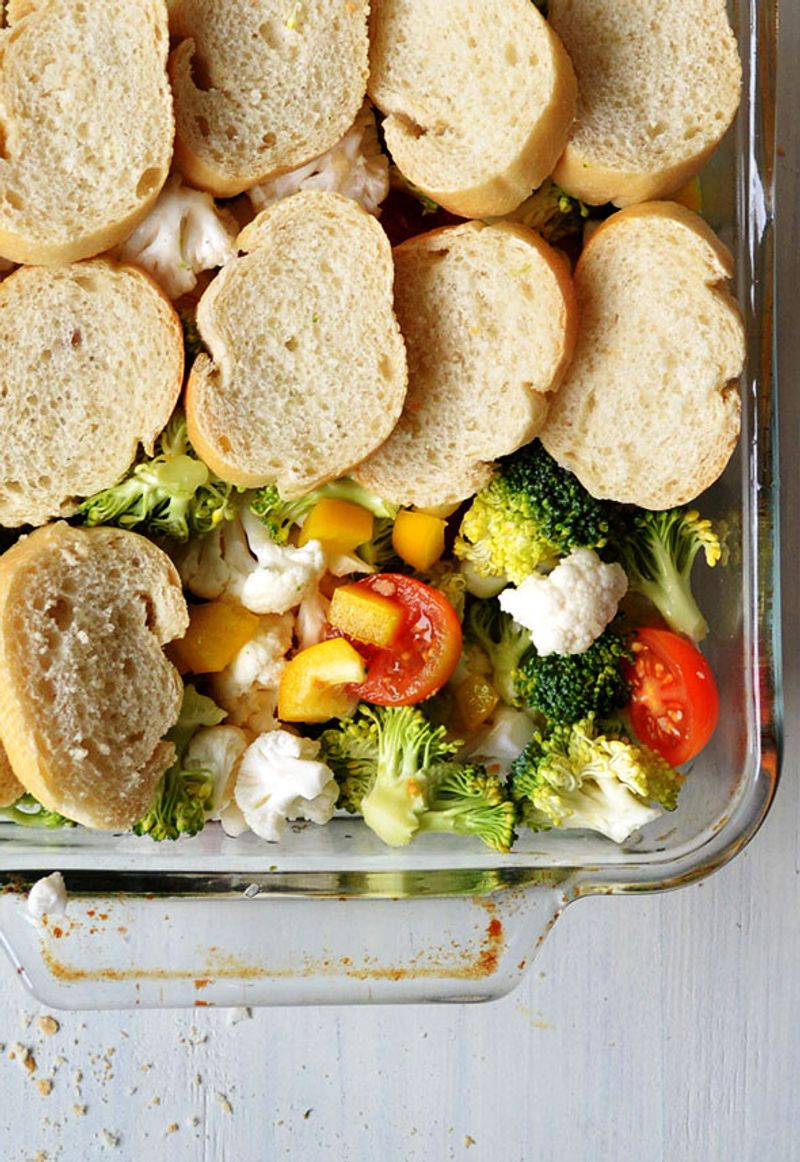 Cauliflower and Bread Casserole