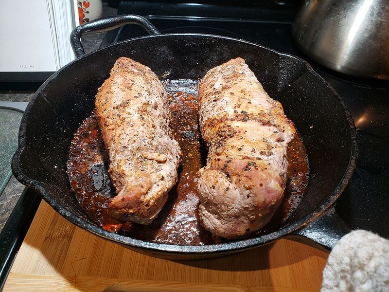 Seared And Roasted Pork Tenderloin Skillet
