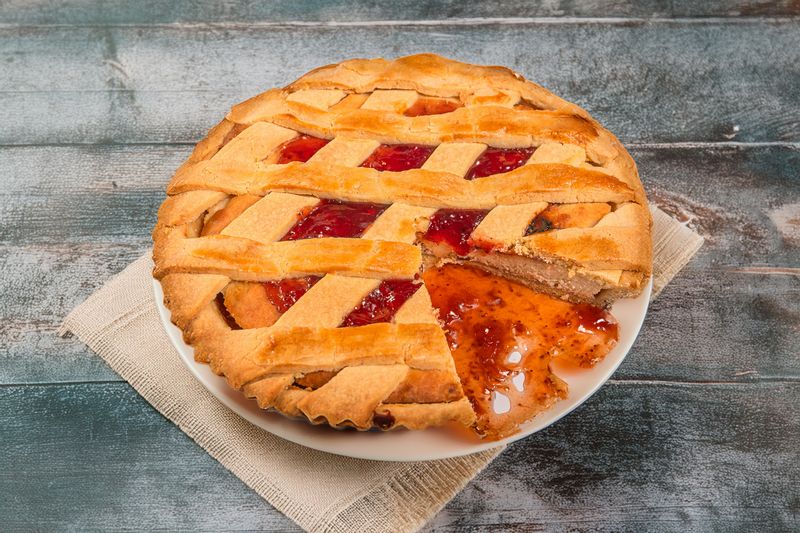 Strawberry Rhubarb Lattice Tart