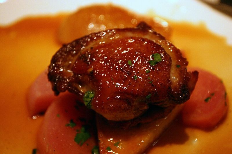 Squab with Grapes and Brandy (Four Calling Birds)