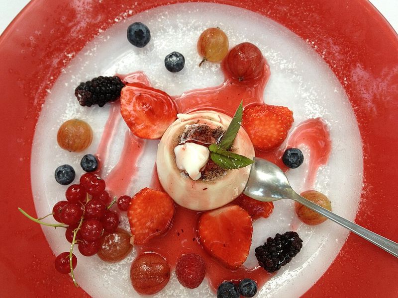Yogurt Panna Cotta With Fruit