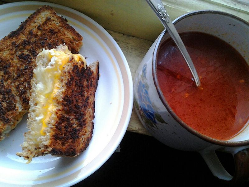 Vermont Cheddar Grilled Cheese with Tomato Soup