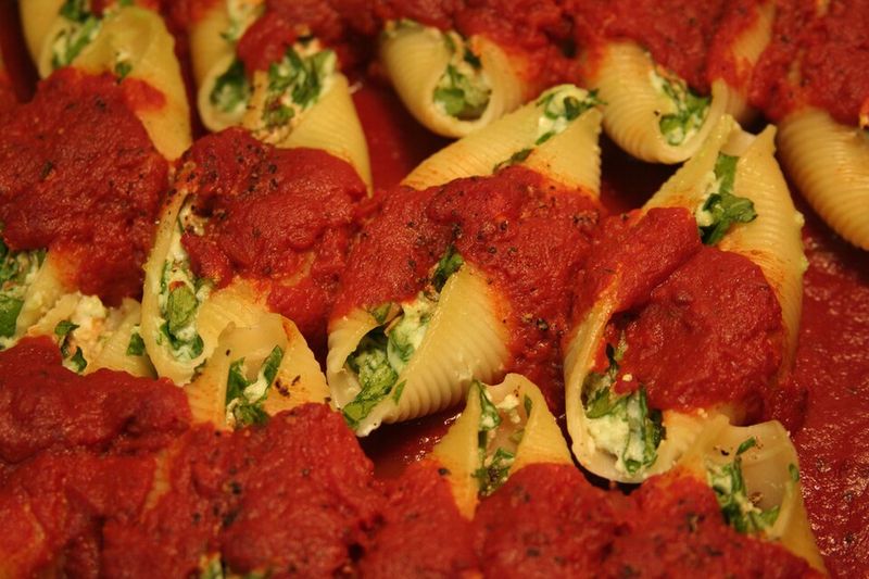 Spinach and Ricotta Stuffed Shells