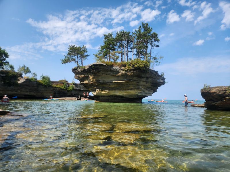 Turnip Rock (viewed from the water), Port Austin