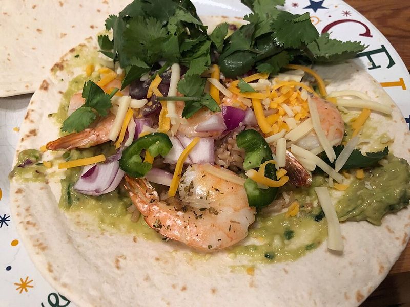Shrimp Tacos With Cabbage Slaw And A Bright Sauce