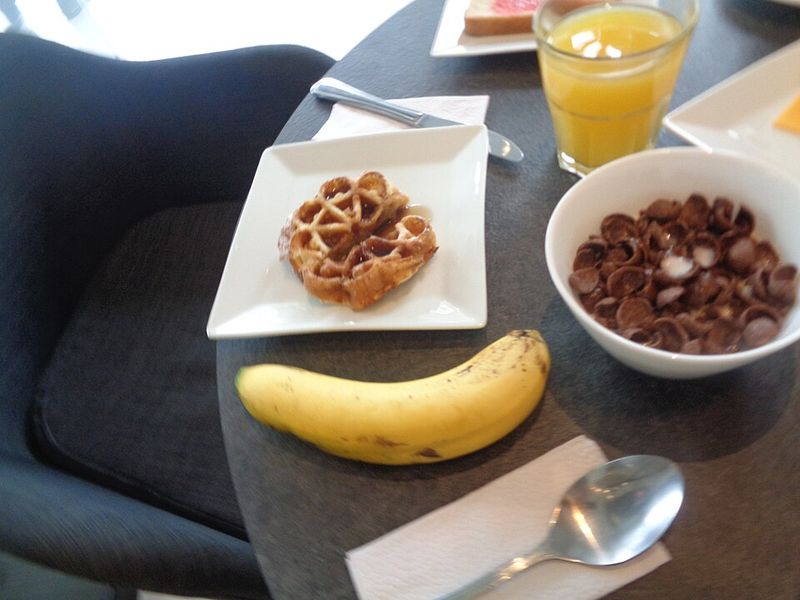 Frozen Waffle Cereal And Fruit Breakfast Plate