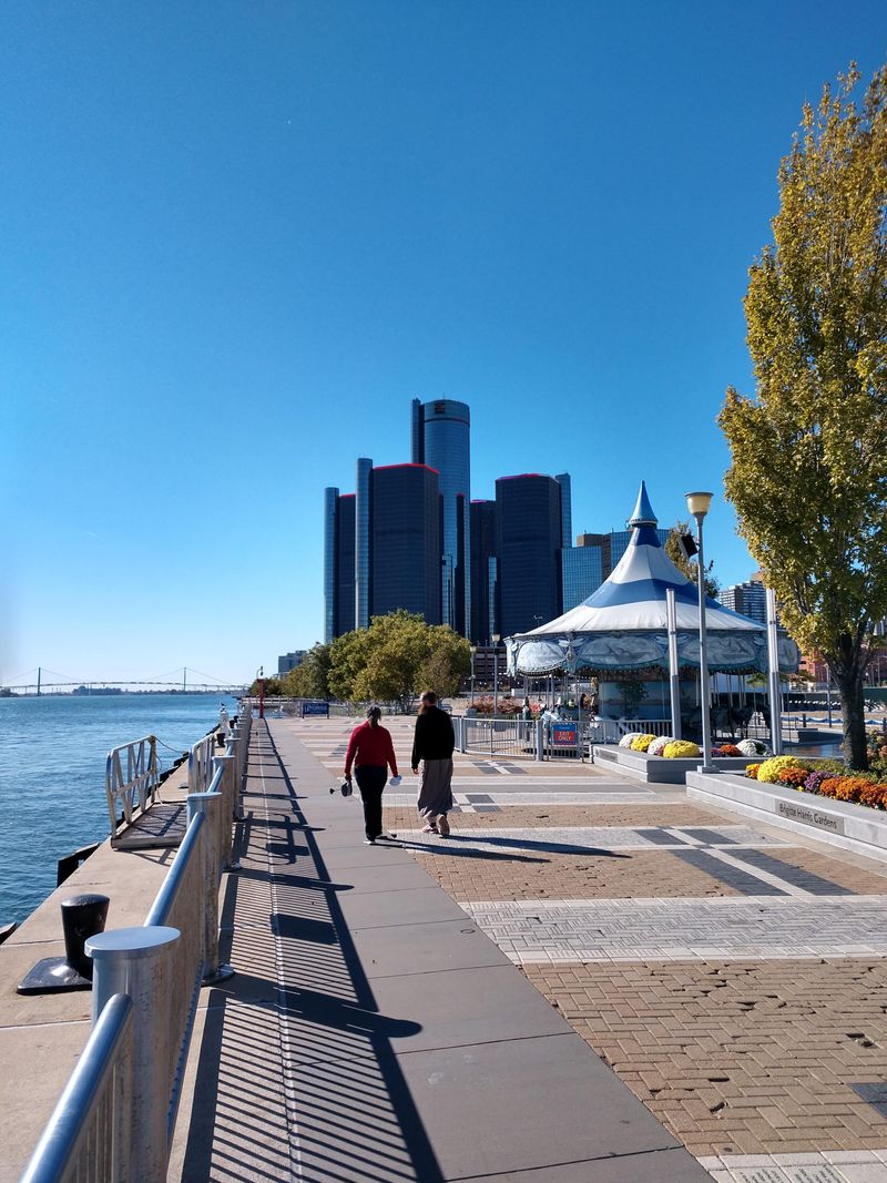 The Detroit RiverWalk (east side stretch near Belle Isle)