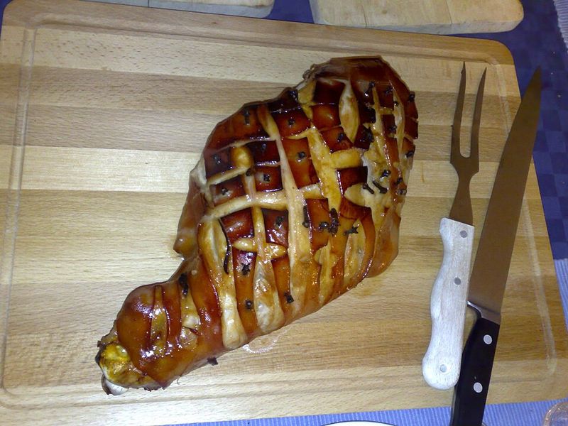 Honey Glazed Ham with Pineapple