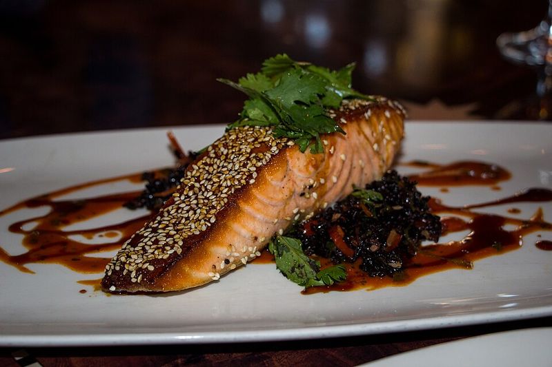 Maple Bourbon Glazed Salmon