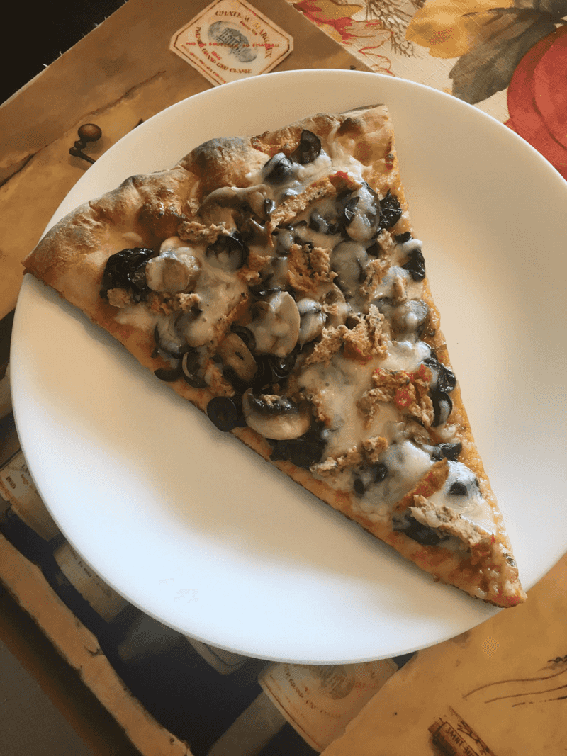 Holiday Turkey Meatball Pizza Slice