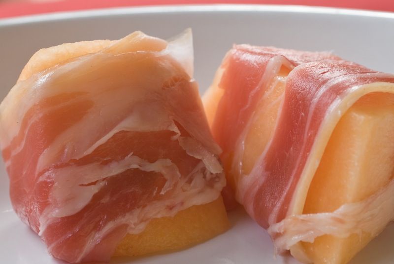 Prosciutto-Wrapped Melon Bites