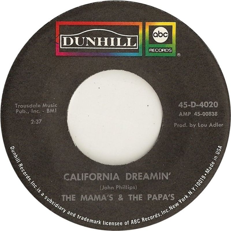 California Dreamin' – The Mamas & the Papas (1965)