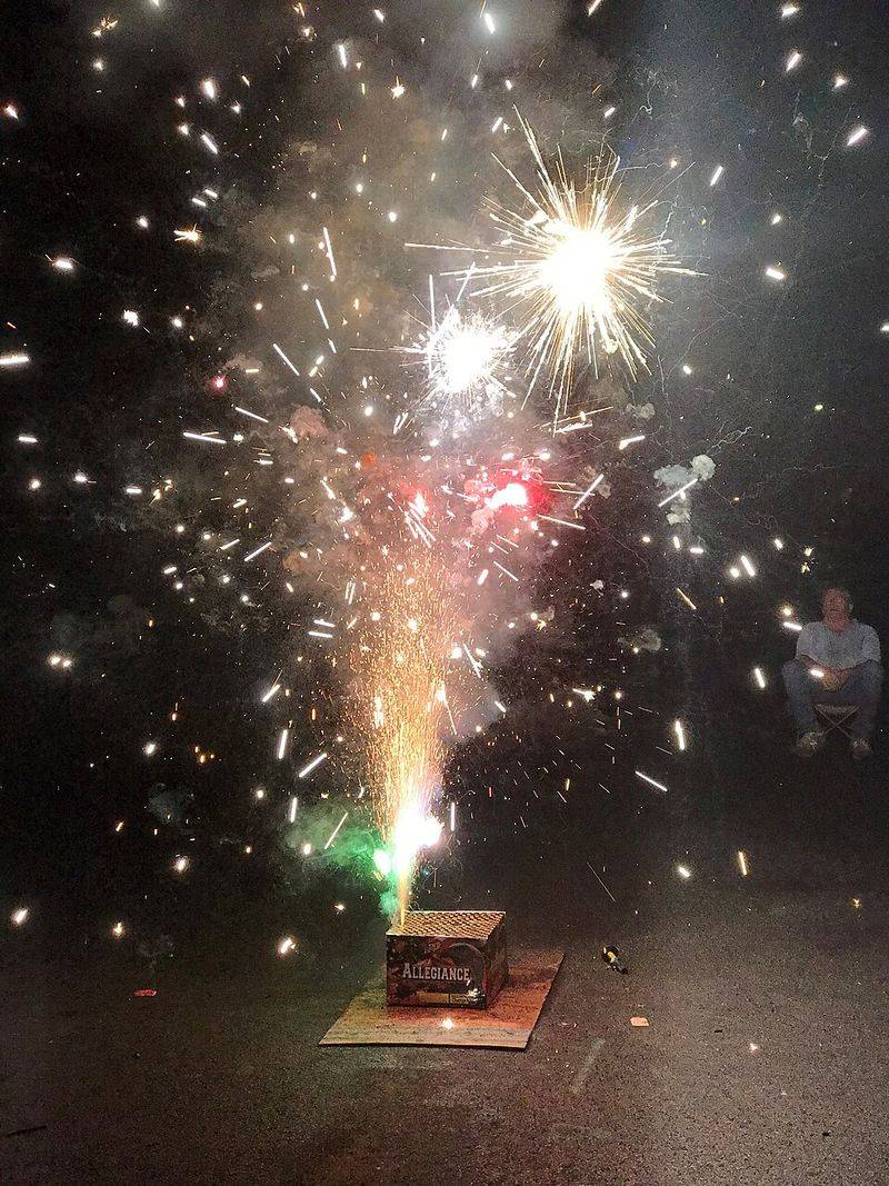 Backyard Fireworks Shows Run By Relatives