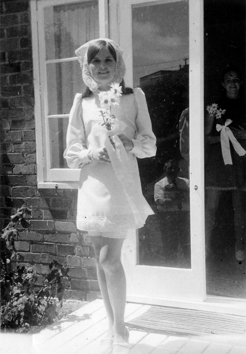 Bride In A Miniskirt Wedding Dress, 1968