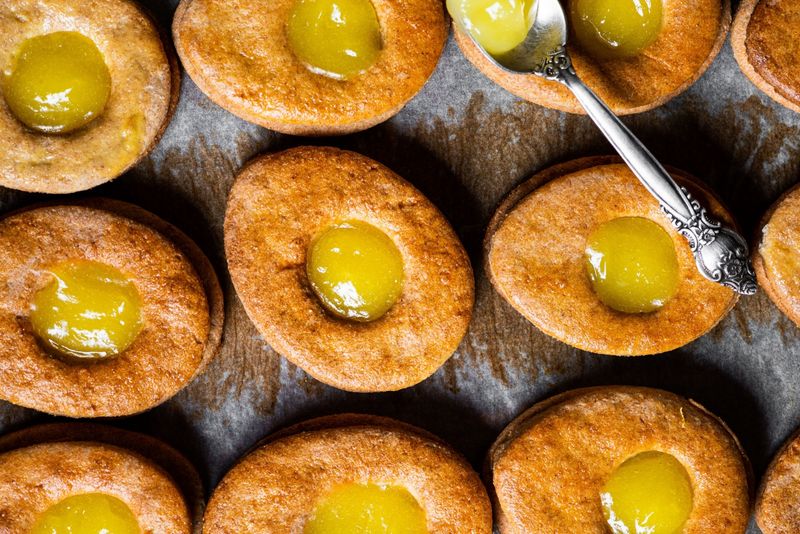 Lemon Curd Thumbprint Cookies