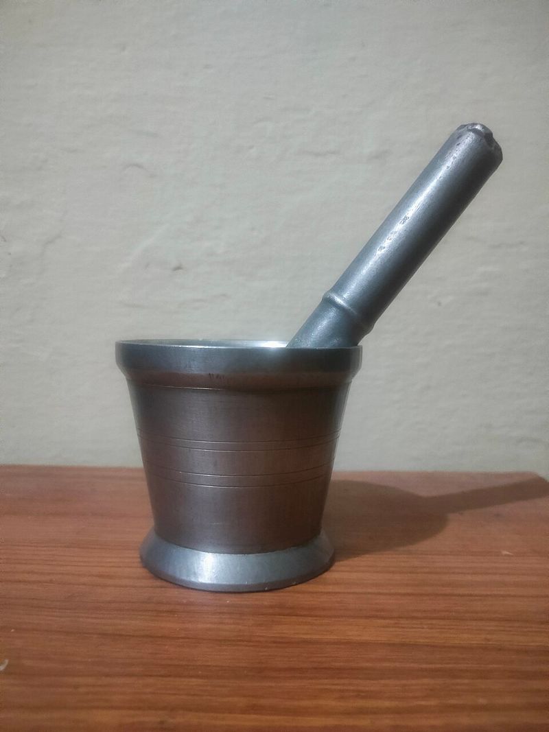 Mortar And Pestle Used In The Kitchen