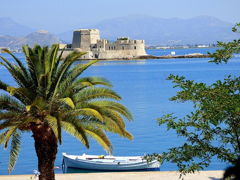 Nafplio (Bourtzi Castle And Old Town)