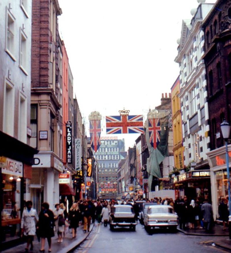 London Carnaby Street, 1968, With Lady Jane Boutique