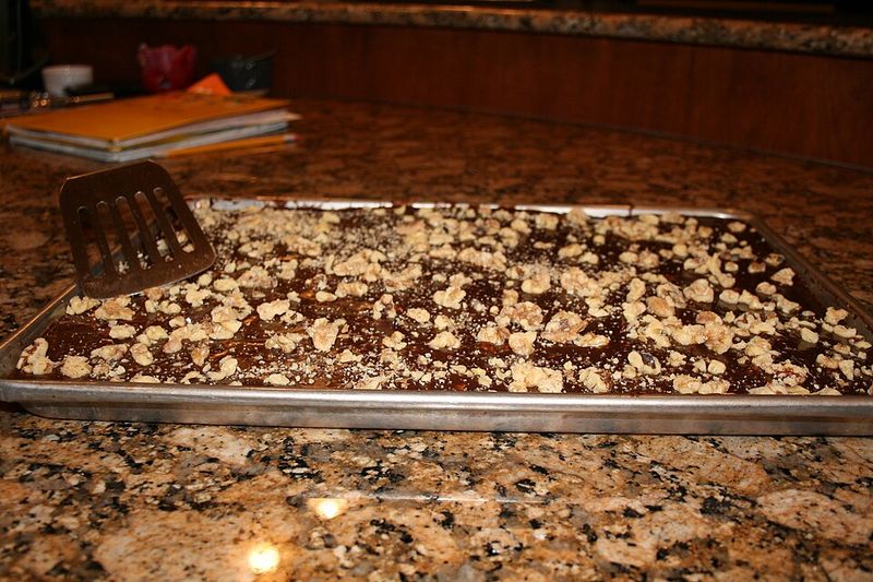 Chocolate Peanut Butter Sheet Cake