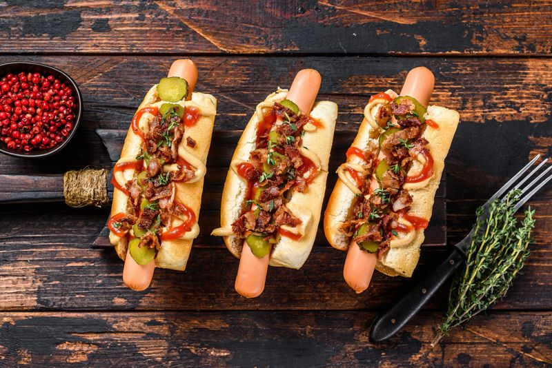 Pickle-Topped Loaded Hot Dogs
