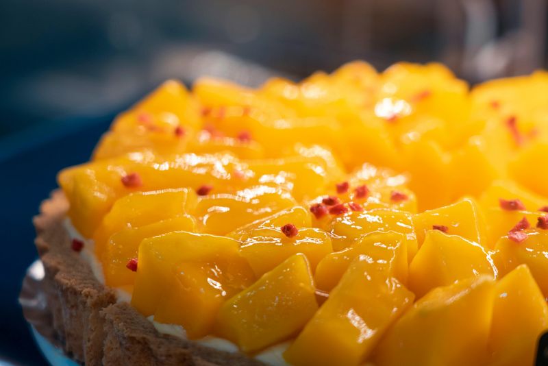Mango Passion Fruit Tart with Coconut Cream