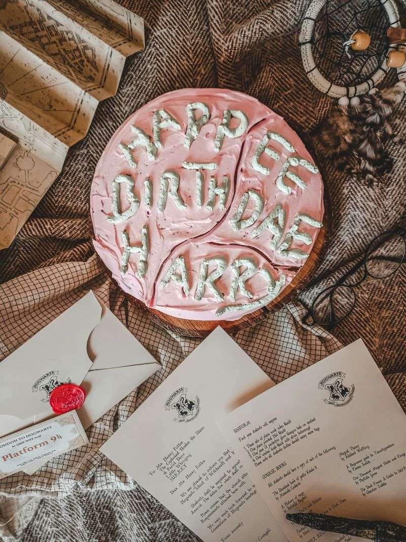 Hagrid-Inspired Birthday Cake