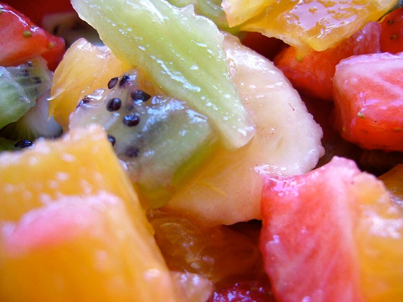 Fruit Cocktail In A Small Container