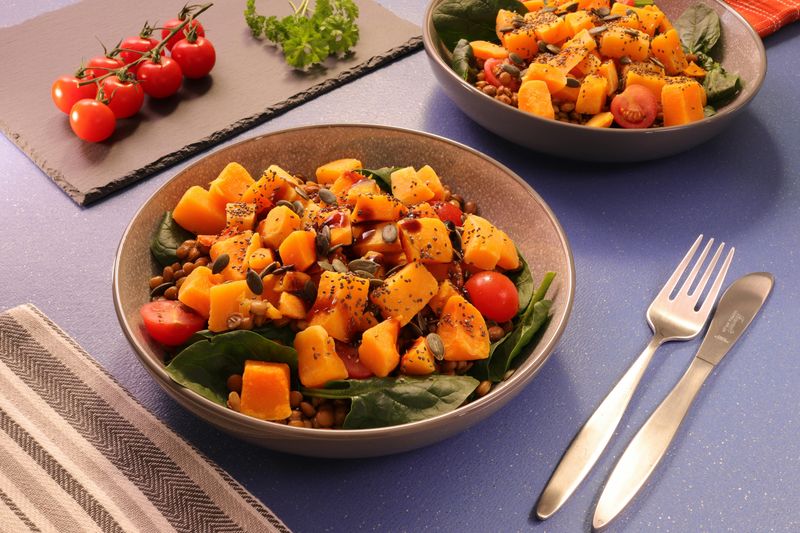 Lentil and Spinach Power Bowl
