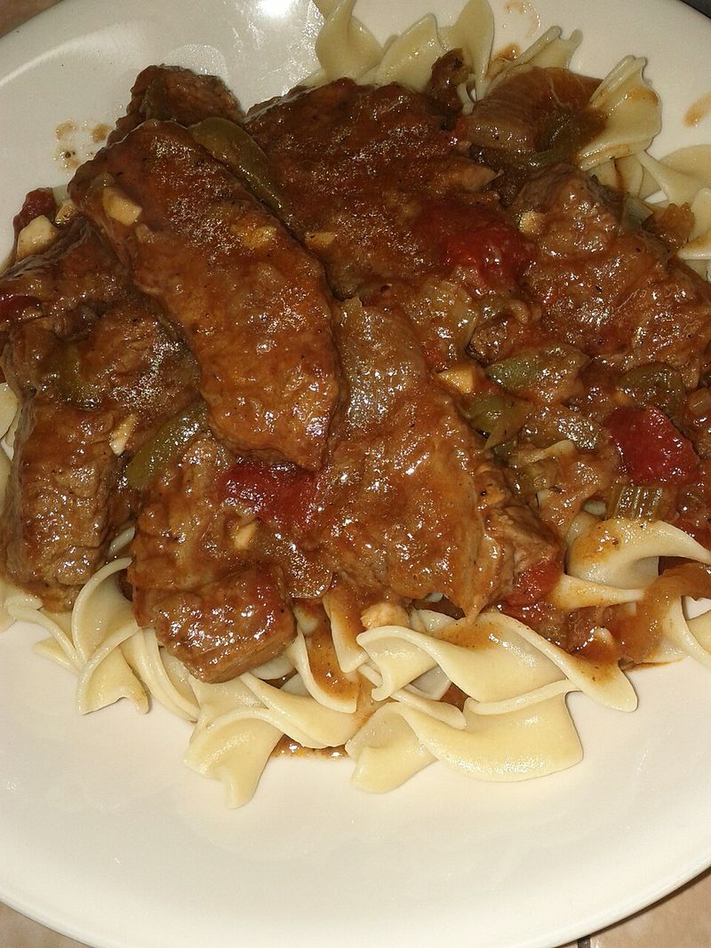 Swiss Steak Simmered In Tomato Gravy