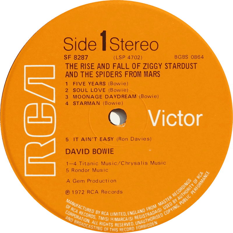 The Rise and Fall of Ziggy Stardust and the Spiders from Mars, David Bowie (1972)