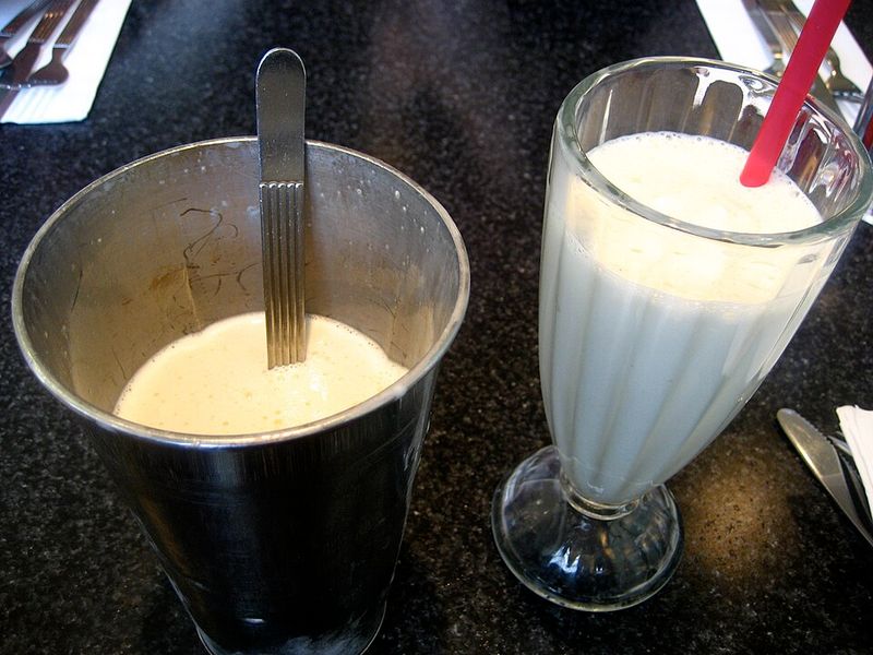 Milkshakes in Metal Cups