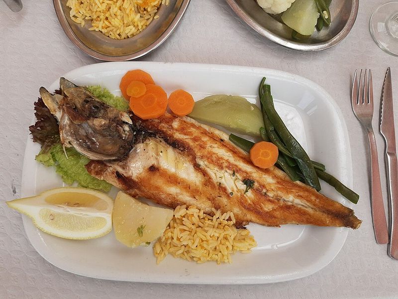 Roasted Sea Bass with Fennel, Blood Oranges, and Olives (Seven Swans a-Swimming)