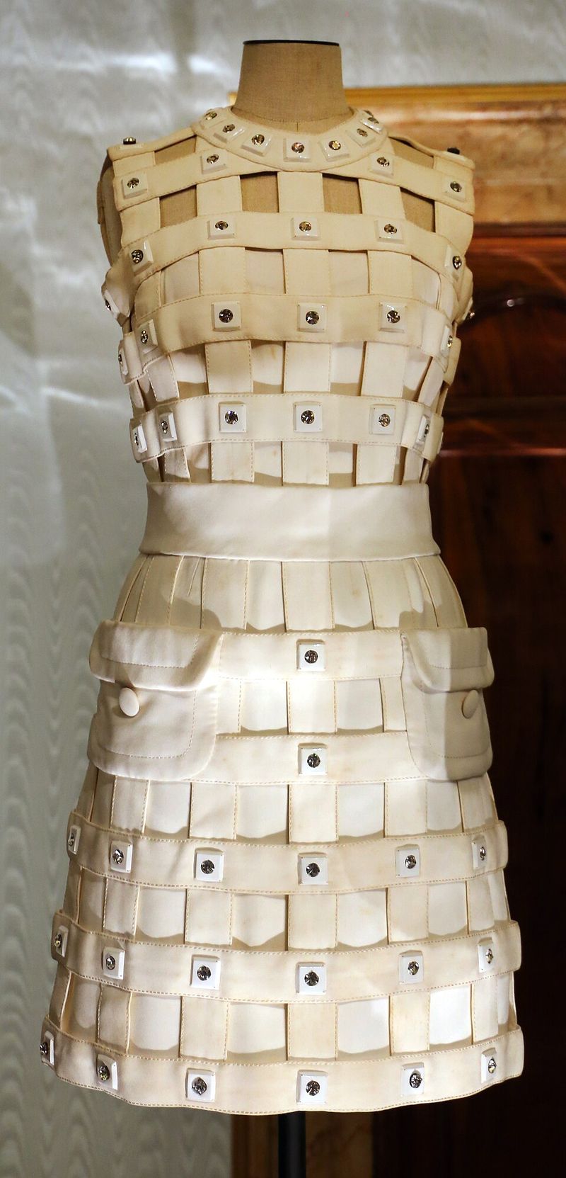 Pierre Cardin Silk, Plastic, And Strass Dress, 1960