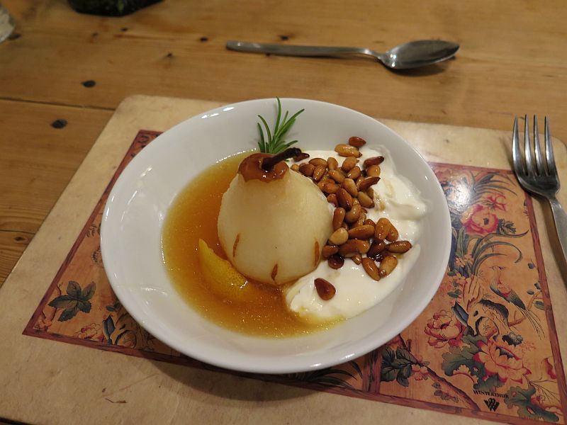 Honey-Baked Pear With Greek Yogurt And Nuts
